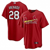 Cardinals 28 Nolan Arenado Red Nike Cool Base Jersey Dzhi,baseball caps,new era cap wholesale,wholesale hats
